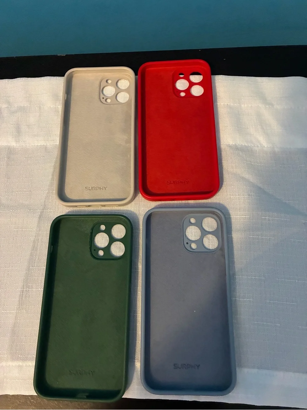 Everyday Silicone Phone Case — Red, Green, Beige, Blue Options, brand SURPHY